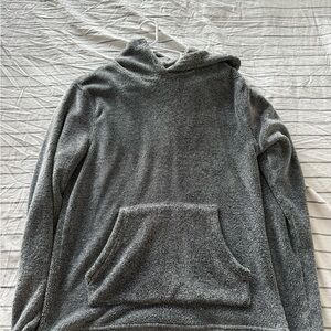 Cozy Gray Textured Hoodie Pullover